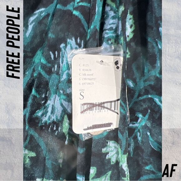 FREE PEOPLE DANCE TILL DAWN ROMPER NWT IN BLUE COMBO - Picture 5 of 6